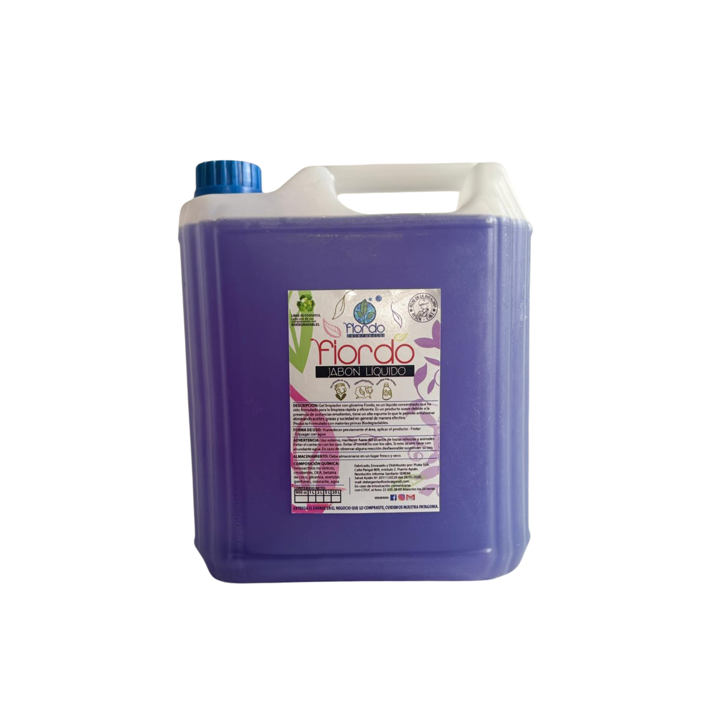 Jabón Líquido con Glicerina Fiordo 5 litros Aroma Frutos del Bosque