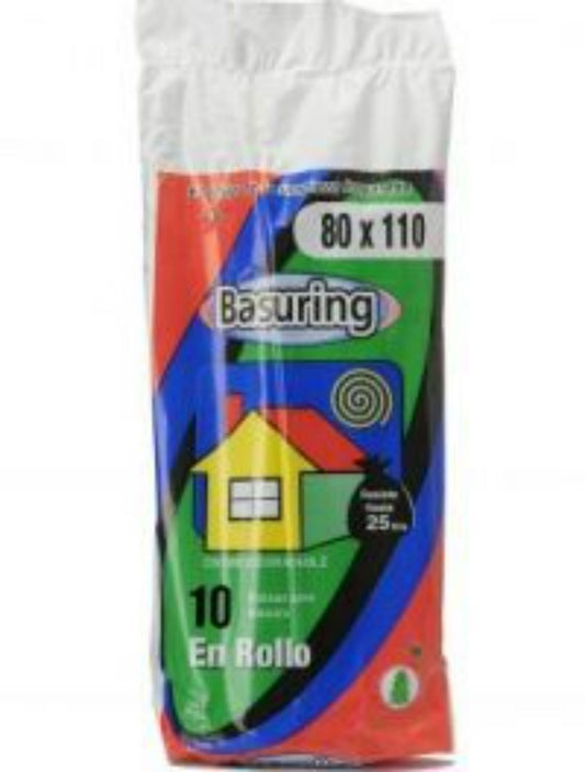 Bolsa Basura Basuring rollo 10 unidades 80x110