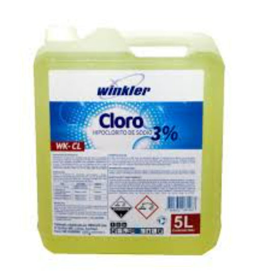 Cloro líquido 3% Winkler, bidón 5 litros